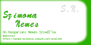 szimona nemes business card